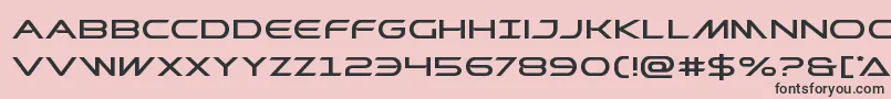 Prometheanexpand-Schriftart – Schwarze Schriften auf rosa Hintergrund