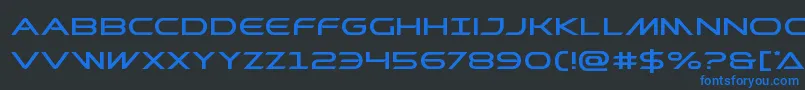 フォントPrometheanexpand – 黒い背景に青い文字