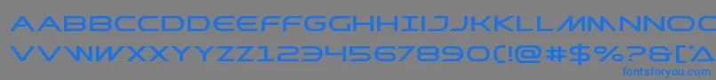 Czcionka Prometheanexpand – niebieskie czcionki na szarym tle