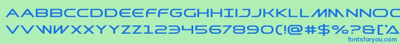 Prometheanexpand-fontti – siniset fontit vihreällä taustalla
