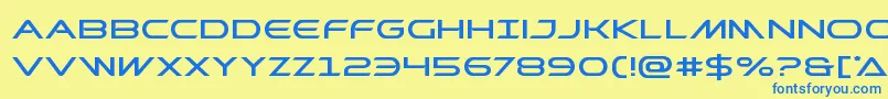 Prometheanexpand Font – Blue Fonts on Yellow Background