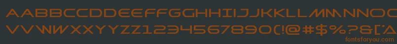 Prometheanexpand-fontti – ruskeat fontit mustalla taustalla