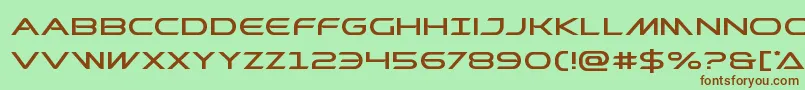Шрифт Prometheanexpand – коричневые шрифты на зелёном фоне