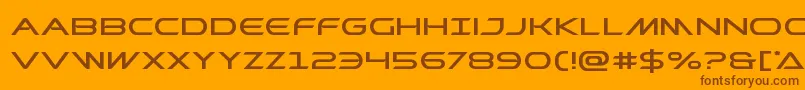 フォントPrometheanexpand – オレンジの背景に茶色のフォント