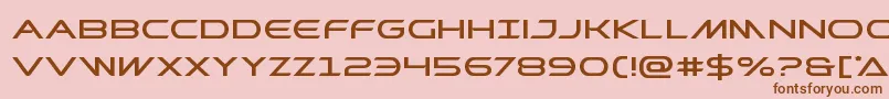 フォントPrometheanexpand – ピンクの背景に茶色のフォント