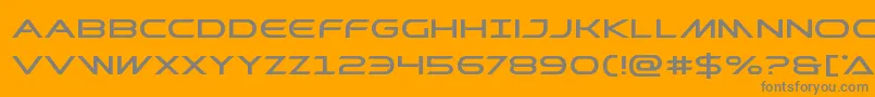 Prometheanexpand-fontti – harmaat kirjasimet oranssilla taustalla