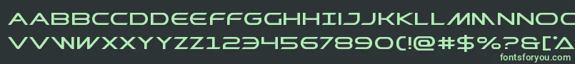 フォントPrometheanexpand – 黒い背景に緑の文字
