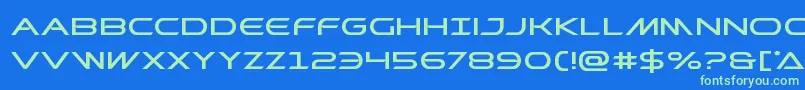 Prometheanexpand Font – Green Fonts on Blue Background