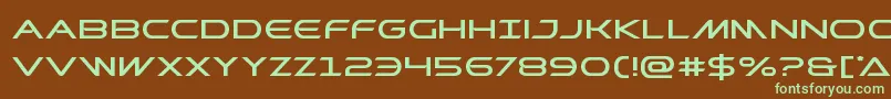 Czcionka Prometheanexpand – zielone czcionki na brązowym tle