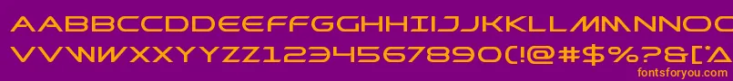 フォントPrometheanexpand – 紫色の背景にオレンジのフォント