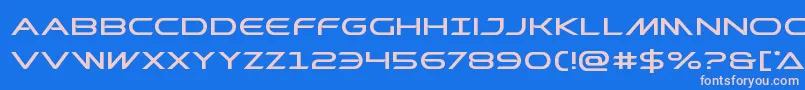 フォントPrometheanexpand – ピンクの文字、青い背景