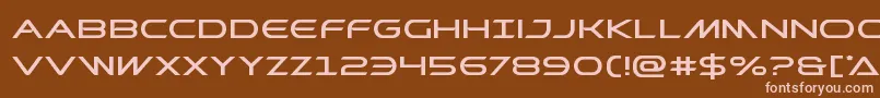Prometheanexpand-fontti – vaaleanpunaiset fontit ruskealla taustalla
