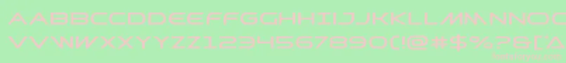Prometheanexpand-fontti – vaaleanpunaiset fontit vihreällä taustalla