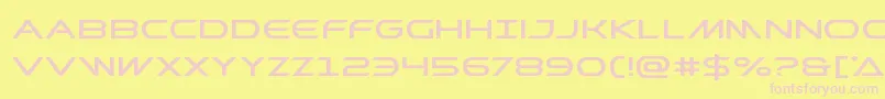 Czcionka Prometheanexpand – różowe czcionki na żółtym tle