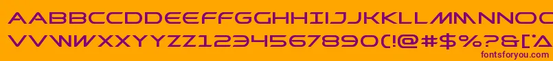 フォントPrometheanexpand – オレンジの背景に紫のフォント
