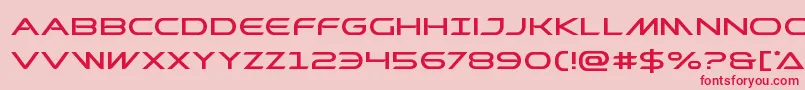 フォントPrometheanexpand – ピンクの背景に赤い文字