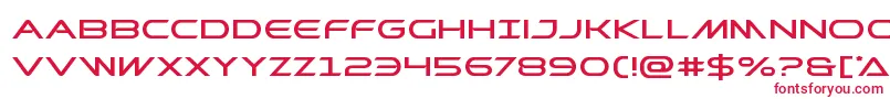 フォントPrometheanexpand – 白い背景に赤い文字