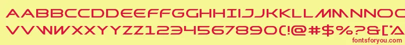 Prometheanexpand Font – Red Fonts on Yellow Background