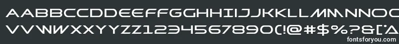 Prometheanexpand-fontti – valkoiset fontit mustalla taustalla