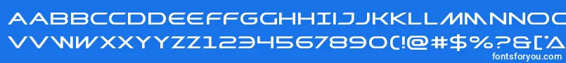 Шрифт Prometheanexpand – белые шрифты на синем фоне