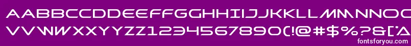 Prometheanexpand-fontti – valkoiset fontit violetilla taustalla