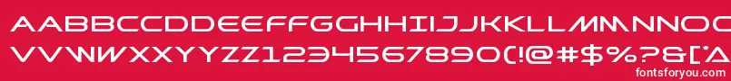 Prometheanexpand-Schriftart – Weiße Schriften auf rotem Hintergrund