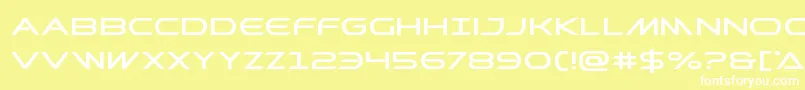 Czcionka Prometheanexpand – białe czcionki na żółtym tle