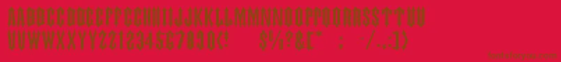 Judasc Font – Brown Fonts on Red Background