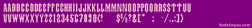 Judasc Font – Pink Fonts on Purple Background