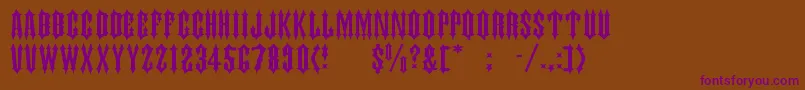 Judasc Font – Purple Fonts on Brown Background