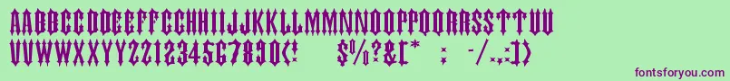 Judasc Font – Purple Fonts on Green Background