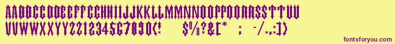 Judasc Font – Purple Fonts on Yellow Background