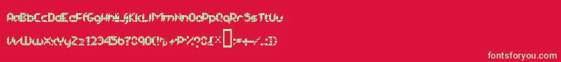 HalfProjectLogo Font – Green Fonts on Red Background