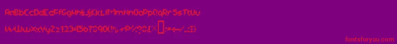 HalfProjectLogo Font – Red Fonts on Purple Background