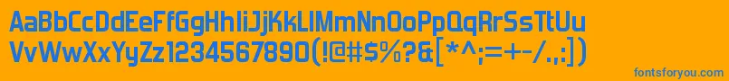 ForgottenfuturistrgBold Font – Blue Fonts on Orange Background