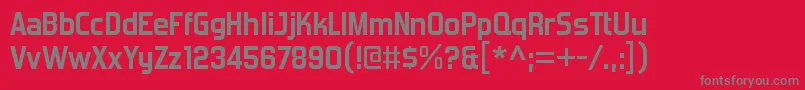 ForgottenfuturistrgBold Font – Gray Fonts on Red Background