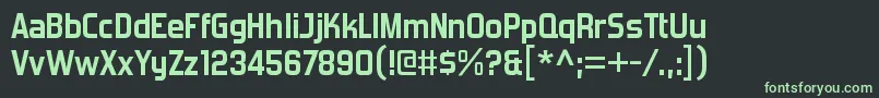 Czcionka ForgottenfuturistrgBold – zielone czcionki na czarnym tle