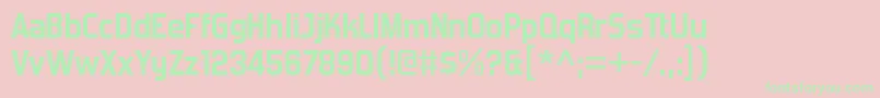 ForgottenfuturistrgBold Font – Green Fonts on Pink Background