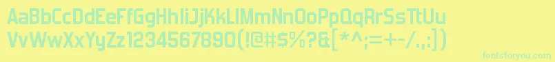 ForgottenfuturistrgBold Font – Green Fonts on Yellow Background