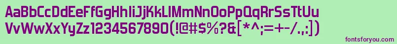 ForgottenfuturistrgBold Font – Purple Fonts on Green Background