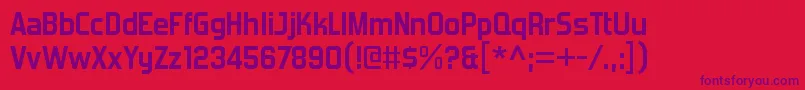 ForgottenfuturistrgBold Font – Purple Fonts on Red Background