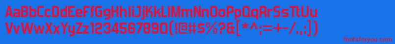 fuente ForgottenfuturistrgBold – Fuentes Rojas Sobre Fondo Azul