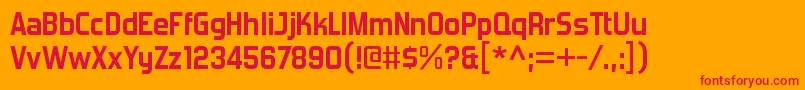 ForgottenfuturistrgBold Font – Red Fonts on Orange Background