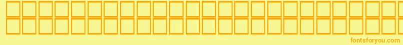 フォントAlDorrh – オレンジの文字が黄色の背景にあります。