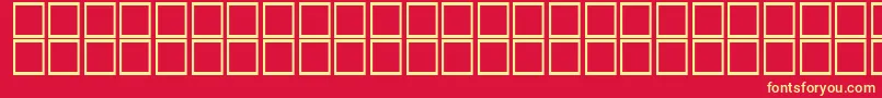 フォントAlDorrh – 黄色の文字、赤い背景