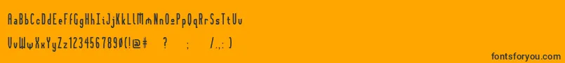 Gothik108 Font – Black Fonts on Orange Background