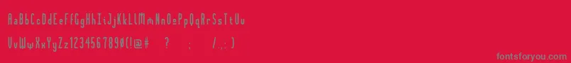 Gothik108 Font – Gray Fonts on Red Background