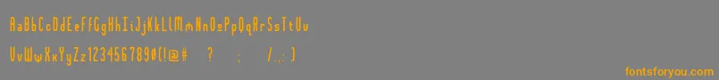 Gothik108 Font – Orange Fonts on Gray Background