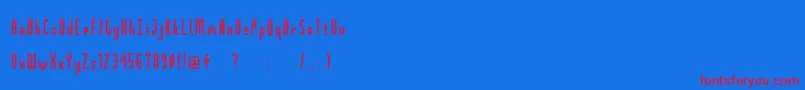 fuente Gothik108 – Fuentes Rojas Sobre Fondo Azul