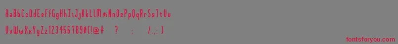 Gothik108 Font – Red Fonts on Gray Background